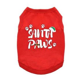 Santa Paws Dog Shirt - Red (Size: Small)