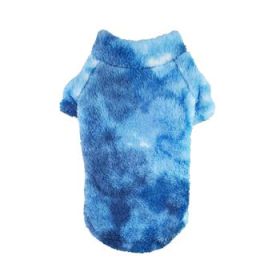 Soft Plush Dog Sweaters (Color: Tie-Dye Blue, Size: Small)