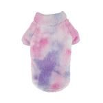 Soft Plush Dog Sweaters (Color: Tie-Dye Pink & Purple, Size: Small)