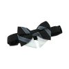 Universal Bow Ties For Dogs - Black and Silver Stripe