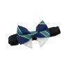 Universal Bow Ties For Dogs - Navy Blue and Green Stripe