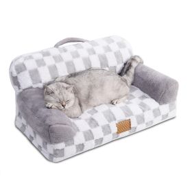 Sofa Dog Beds - Removable Washable Cover (Option: Gray)