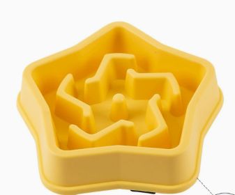 Slow Feeder Dog Bowls (Option: Conventional-03 Yellow)