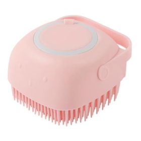 Dog Brushes Silicone Bath Massage Gloves (Option: Pink-square)