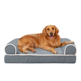 Bolstered Dog Beds Pet Cushion (Option: Grey-2XL)
