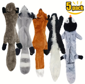 5x Animal Dog Chew Toys (Option: 5pack)