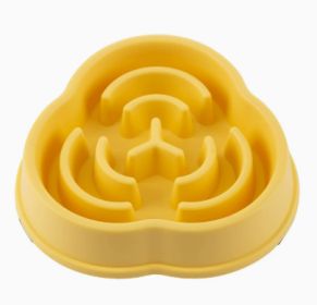 Slow Feeder Dog Bowls (Option: Conventional-01 Style Yellow)