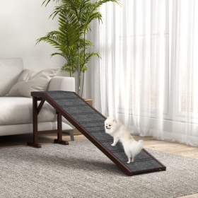 Dog Ramp For Bed - Brown (Color: Brown)