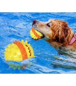 Interactive Dog Toys Multi-functional Ball (Color: Yellow)