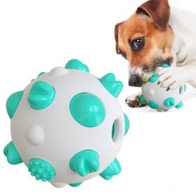 Interactive Dog Toy Chew Rubber Ball (Color: Blue)