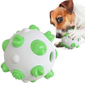 Interactive Dog Toy Chew Rubber Ball (Color: Green)