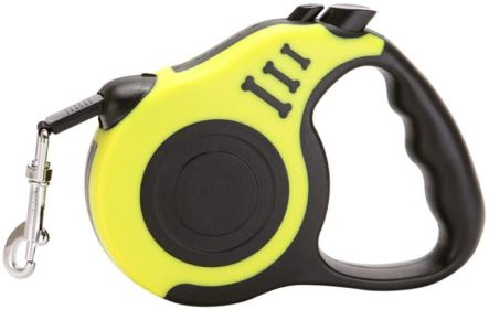 Retractable Dog Leash up to 33lbs (Color: Yellow)