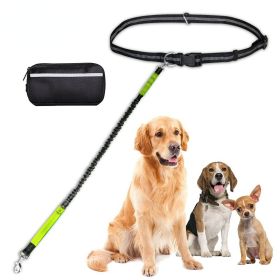 Hands-Free Leashes (Specification (L * W): 2.5*122CM, colour: Green suit)