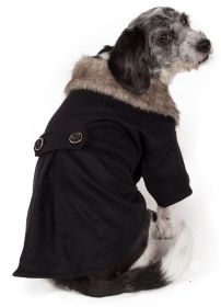 Coats for Dogs - Faux-Fur Collared Coat (Size: Small)
