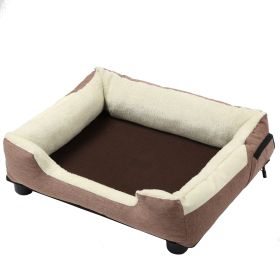 Heating and Cooling Smart Pet Bed (Color: Mocha Brown, Size: Medium)