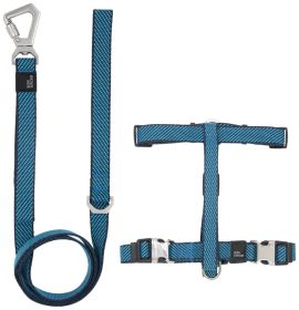 2-in-1 Convertible Dog Walking Set (Color: Blue, Size: Small)