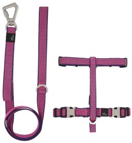 2-in-1 Convertible Dog Walking Set (Color: Pink, Size: Small)