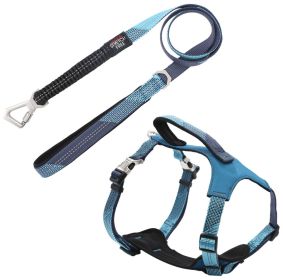 2-in-1 Dog Walking Sets (Color: Blue, Size: Small)