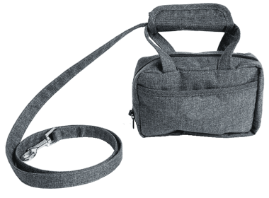 Flat Dog Leashes and Waste Bag Dispenser (Color: Grey)