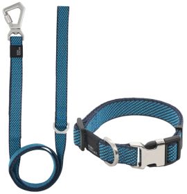 Escapade 2-in-1 Convertible Dog Walking Set (Color: Blue, Size: Small)