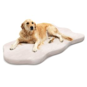 Orthopedic Dog Beds with Memory Foam (Color: Beige)