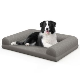 Orthopedic Dog Beds - Washable Cover (Color: Gray)