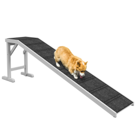 25-Inch High Dog Ramp - White (Option: Wooden ramps)