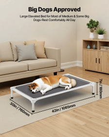 Reinforced Aluminum Elevated Dog Cot (Size: Large)