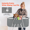 Foldable Elevated Dog Bath with Quick Drainage