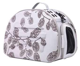 Collapsible Military Grade Dog Carriers (Main Color: White/Black Leaf)