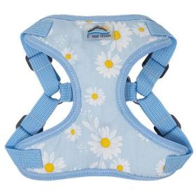 Choke Free Dog Back-Clip Dog Harness (Color: Blue Daisy, Size: X-Small)